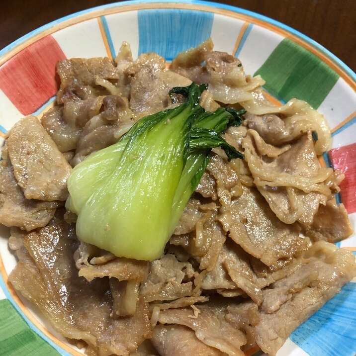 生姜焼きとちんげん菜